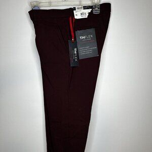 Tommy Hilfiger Th Flex Pants NEW Maroon Red 30x30 Tailored